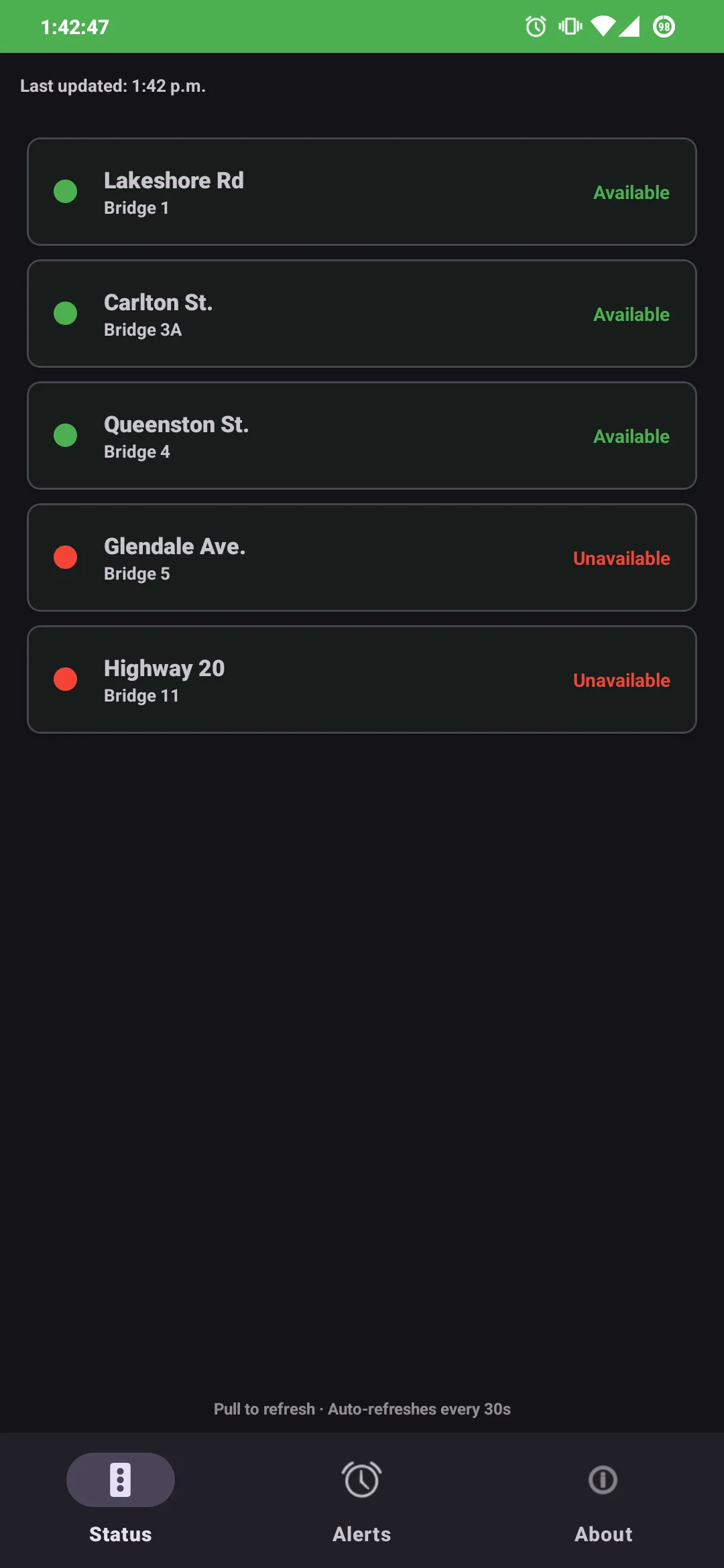 Bridge Status screenshot 1